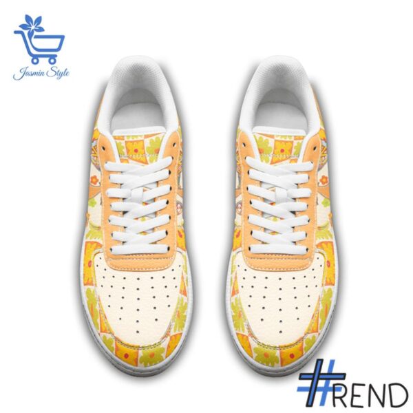 Custom apparel with the bold Hippie Love Peace Joy Nike Air Force Shoes design