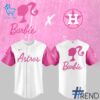 Close-up view of the Houston Astros Barbie Baseball Jersey print