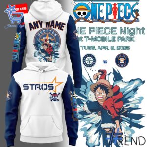 Close-up view of the Houston Astros One Piece Hoodie print