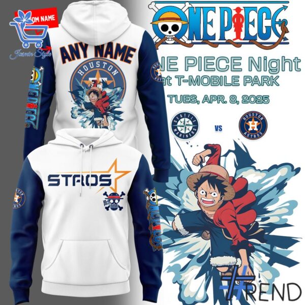 Close-up view of the Houston Astros One Piece Hoodie print