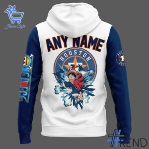 Close-up view of the Houston Astros One Piece Hoodie print