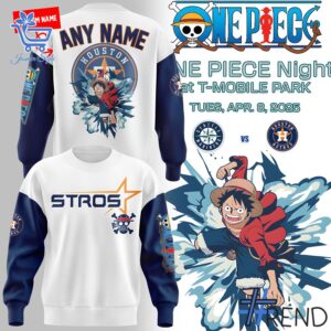 Close-up view of the Houston Astros One Piece Hoodie print
