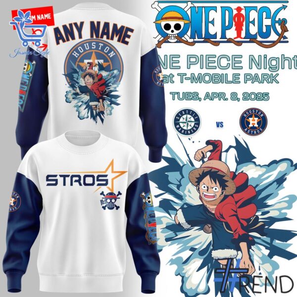 Close-up view of the Houston Astros One Piece Hoodie print