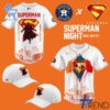 Close-up view of the Houston Astros Superman Night Baseball Jersey print