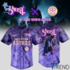 Detailed fabric and stitching showing 1 Houston Astros x Ghost Band World Tour 2025 Baseball Jersey