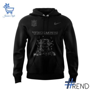 Custom apparel with the bold Houston Texans Back In Black Hoodie design