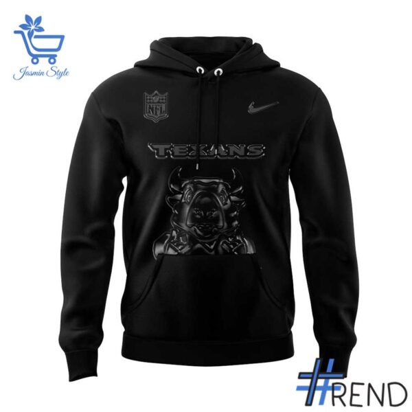 Custom apparel with the bold Houston Texans Back In Black Hoodie design