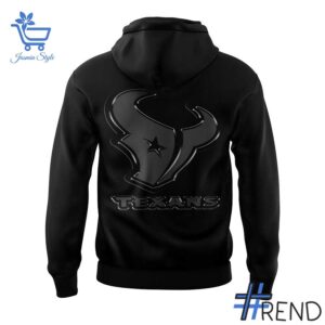 Custom apparel with the bold Houston Texans Back In Black Hoodie design