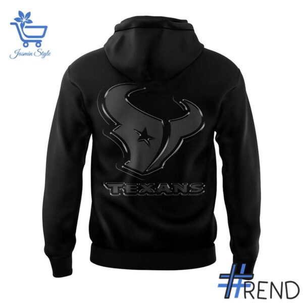 Custom apparel with the bold Houston Texans Back In Black Hoodie design