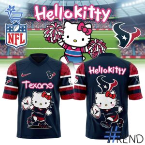 Styled look featuring Houston Texans Hello Kitty Football Jersey for everyday wear