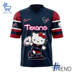 Styled look featuring Houston Texans Hello Kitty Football Jersey for everyday wear