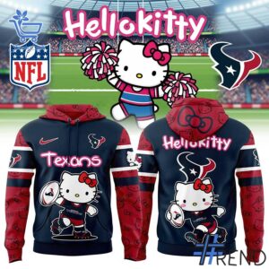 Detailed Houston Texans Hello Kitty Hoodie graphic on quality fabric