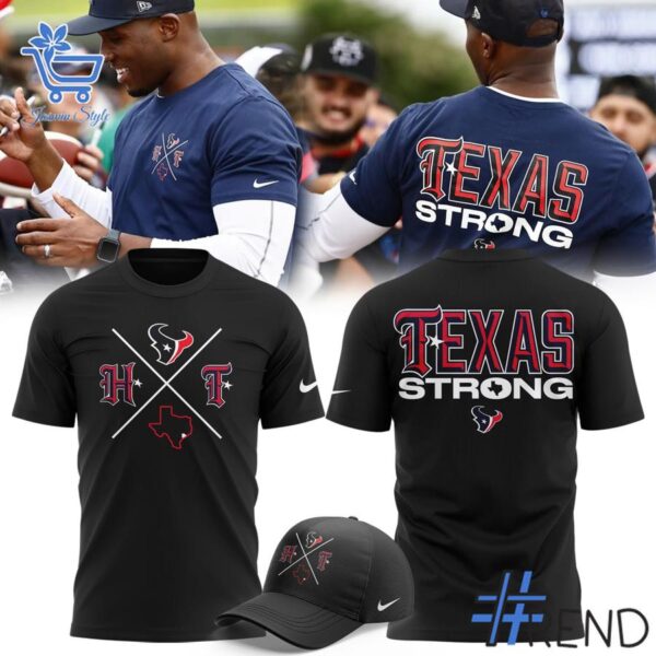 Level up your everyday style with 1 Houston Texans Texas Strong T Shirt.