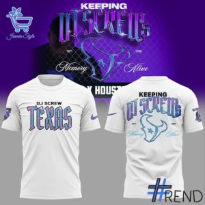 Side view of Houston Texans x DJ Screw White Shirt showcasing iconic low-top silhouette.