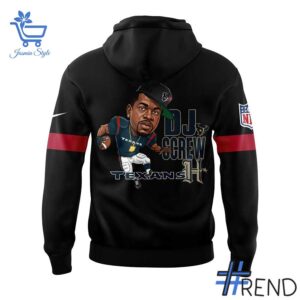 Custom apparel with the bold Houston Texans x DJ Screw black Hoodie design