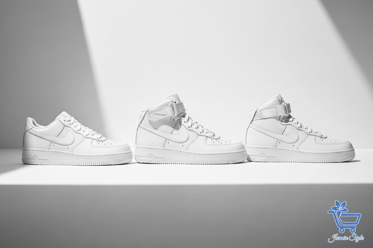How Many Air Force Shoes Are There Nike Air Force 1 Low, Mid, and High models side by side—each offering a distinct silhouette to match every style preference.