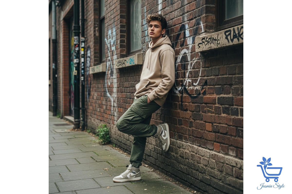 How to Style a Hoodie for Men Urban-ready: A relaxed hoodie with cargo pants brings casual utility into your daily wardrobe.