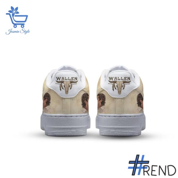 Side view of I M The Problem Morgan Wallen Nike Air Force showcasing iconic low-top silhouette.