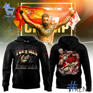 Ilia Topuria UFC World Men's Lightweight Champion Winner Hoodie design on casual wear for everyday style