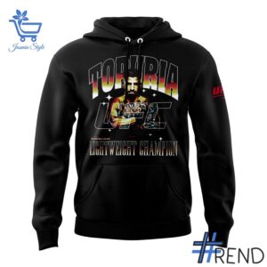 Ilia Topuria UFC World Men's Lightweight Champion Winner Hoodie design on casual wear for everyday style