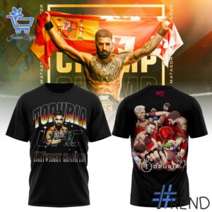 Ilia Topuria UFC World Men's Lightweight Champion Winner Hoodie design on casual wear for everyday style