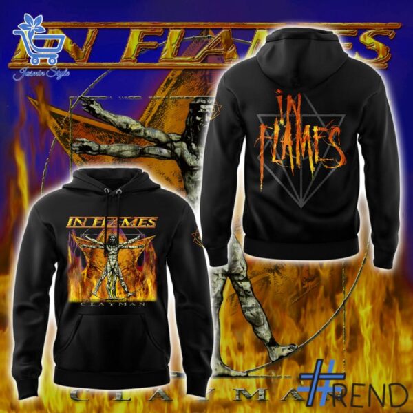 Detailed In Flames Happy th Birthday to Clayman Hoodie graphic on quality fabric