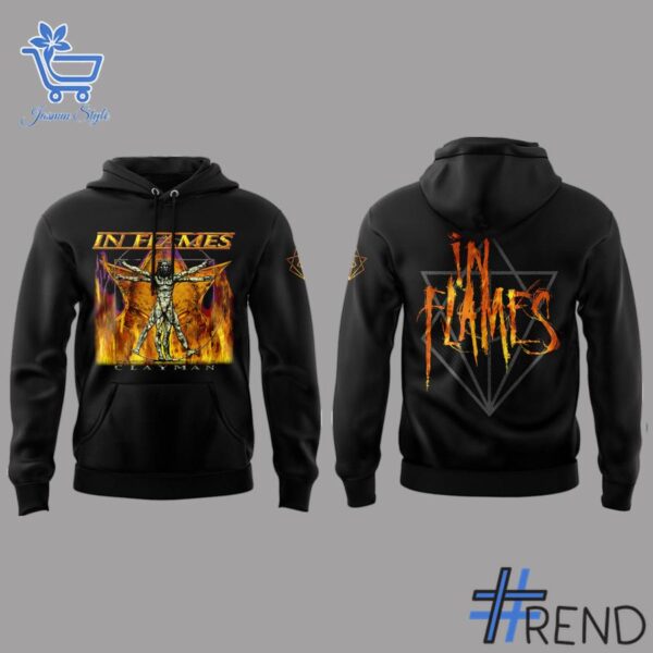 Detailed In Flames Happy th Birthday to Clayman Hoodie graphic on quality fabric