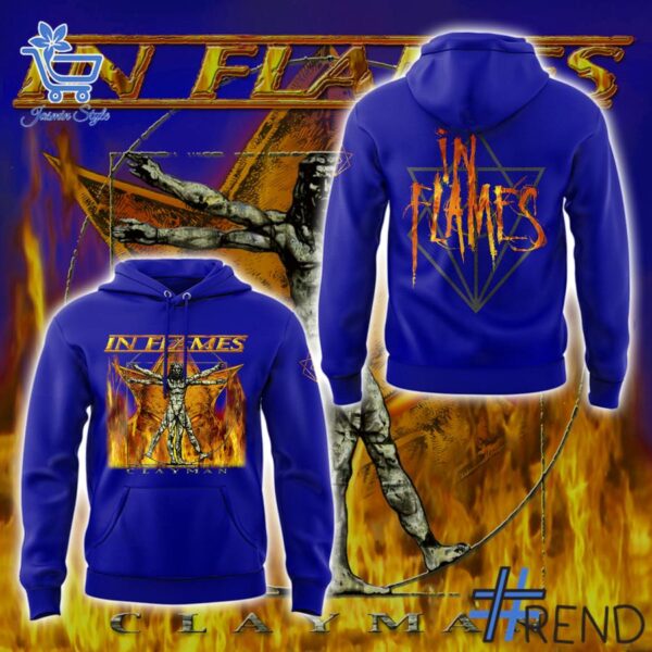 Detailed In Flames Happy th Birthday to Clayman Hoodie graphic on quality fabric