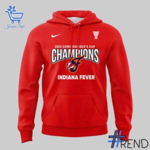 Side view of Indiana Fever WNBA Commissioner s Cup Champions Hoodie jpg showcasing iconic low-top silhouette.