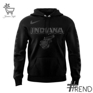 Side view of Indiana Fever Back In Black Hoodie showcasing iconic low-top silhouette.