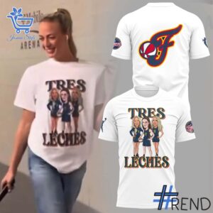 Soft and durable fabric with bold Indiana Fever Tres Leches Shirt print
