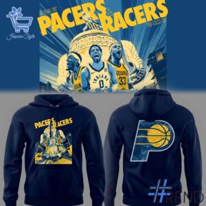Indiana Pacers Basketball Pacers & Racers Hoodie design displayed on high-quality clothing fabric