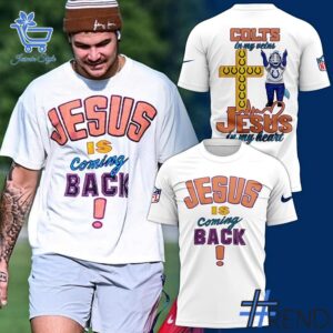 Styled look featuring Indianapolis Colts Jesus is coming back Shirt for everyday wear