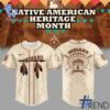 Custom look featuring the signature Indians Celebrating Native American Heritage Month Jersey design