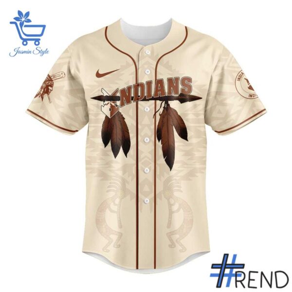 Custom look featuring the signature Indians Celebrating Native American Heritage Month Jersey design