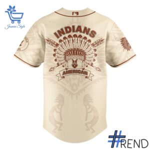 Custom look featuring the signature Indians Celebrating Native American Heritage Month Jersey design