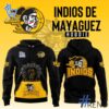 Street-style look featuring the unique Indios de Mayagüez BSN Hoodie artwork
