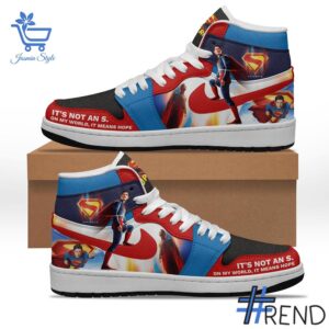 Performance meets personality in every It's not an S Superman Air Jordan High Top Shoes detail.