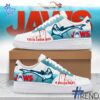 Detailed shot of Jaws You're Gonna Dead Air Force Shoes on classic Nike Air Force silhouette