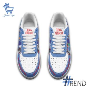 Custom apparel with the bold Just A Girl Who Loves Stitch Nike Air Force design