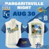 Close-up of the 1 Kansas City Royals 2025 Margaritaville Night Hawaiian Shirt showing detailed design and vibrant colors.