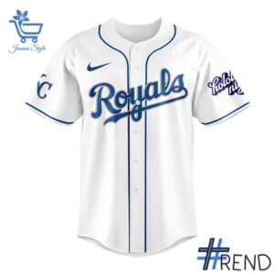 Detailed view of the 2 Kansas City Royals Hololive Night Collaboration Jersey print on fabric