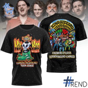 Limited-edition apparel with custom King Gizzard & the Lizard Wizard Europe Residency Tour Shirt print