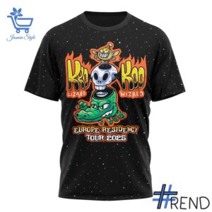 Limited-edition apparel with custom King Gizzard & the Lizard Wizard Europe Residency Tour Shirt print