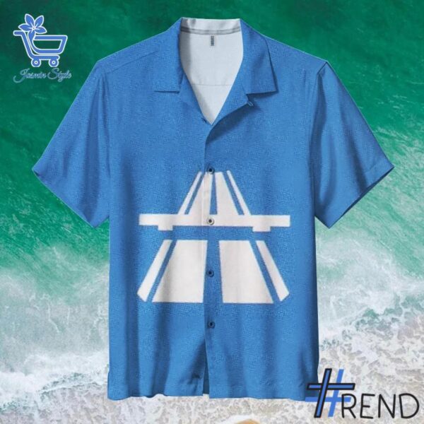 Trendy Kraftwerk Autobahn Album Hawaiian Shirt featuring bold graphics and modern style