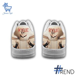 Custom apparel with the bold Kylie Minogue Tension Tour Nike Air Force design