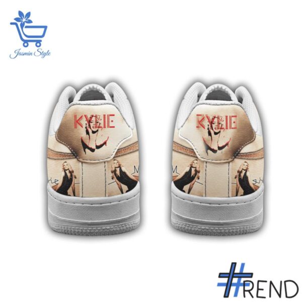 Custom apparel with the bold Kylie Minogue Tension Tour Nike Air Force design