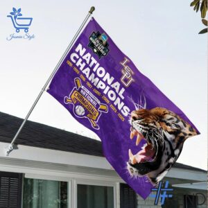 Limited-edition apparel with custom LSU Tigers Eight Time NCAA Baseball Men s College World Series Champions Flag jpg print