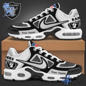 Custom look featuring the signature Las Vegas Raiders Air Max TN Shoes design