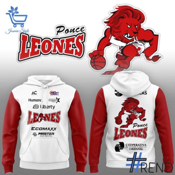 Street-style look featuring the unique Leones De Ponce BSN Puerto Rico Basketball Hoodie artwork